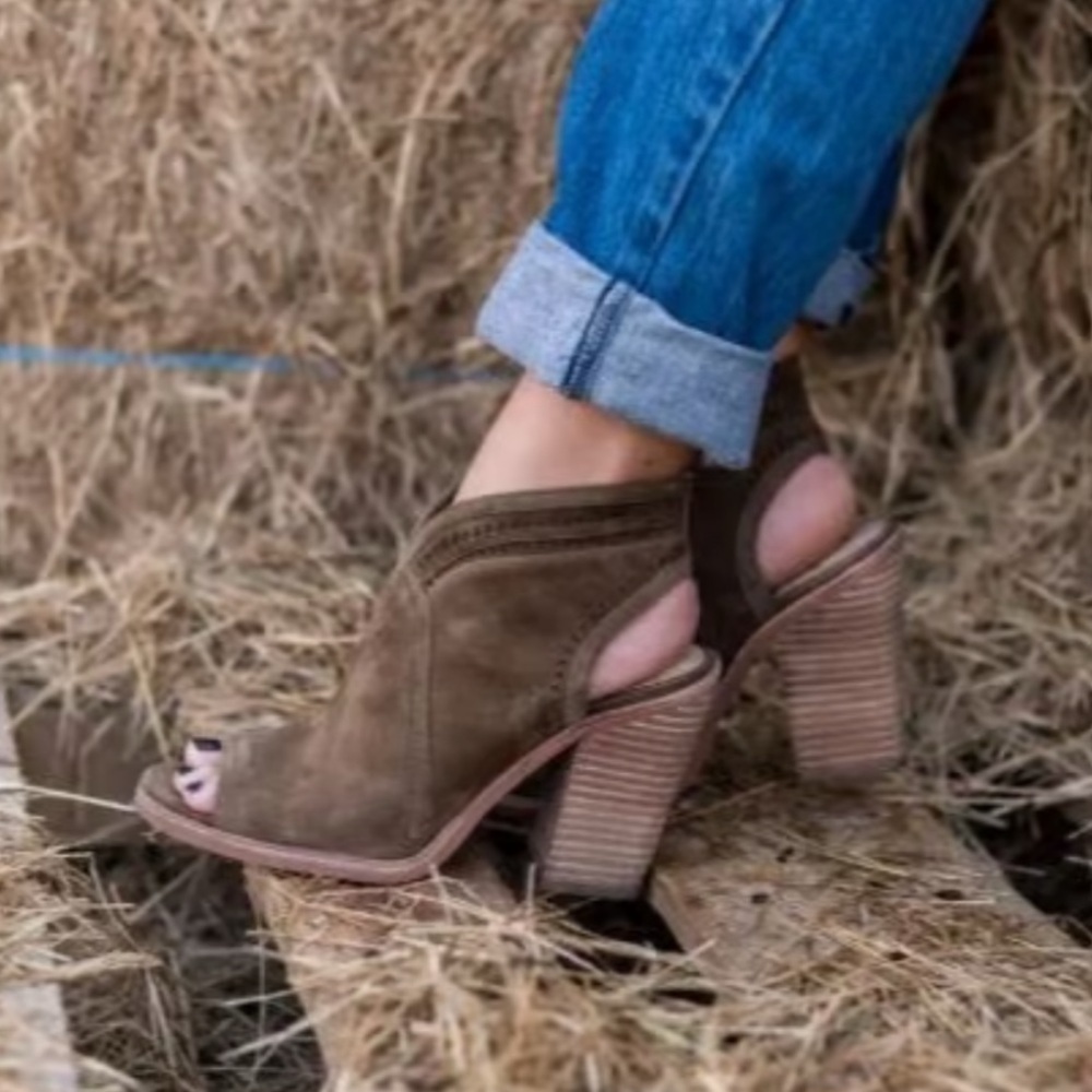 Vince Camuto Peep Toe Bootie Shoes